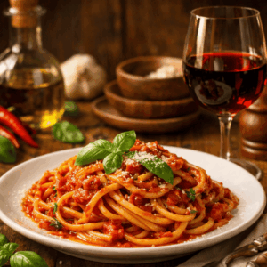 Arabiatta, Linguine in a Spicy Red Pepper & Tomato Ragu
